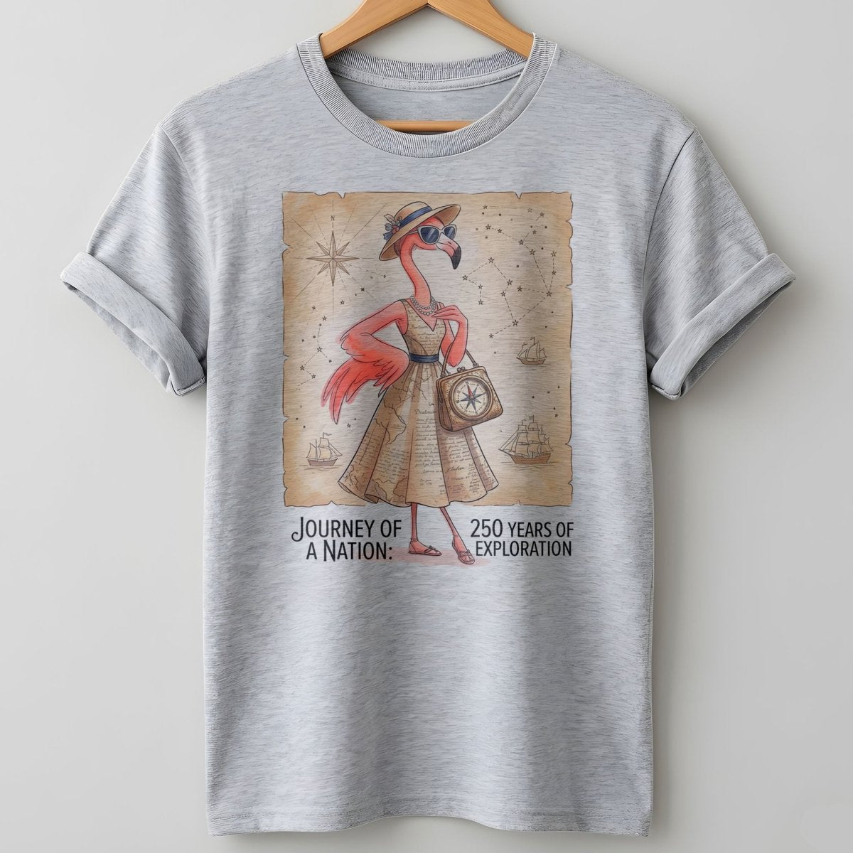 Journey of a Nation 250 Years of Exploration Flamingo Shirt - FlamingoAholic