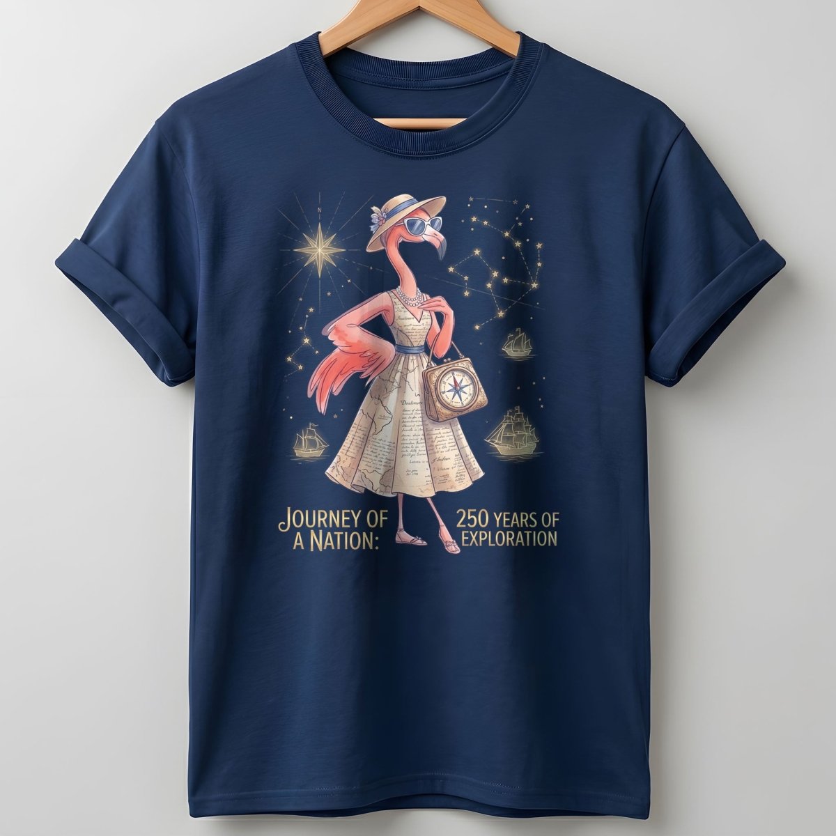 Journey of a Nation 250 Years of Exploration Flamingo Shirt - FlamingoAholic