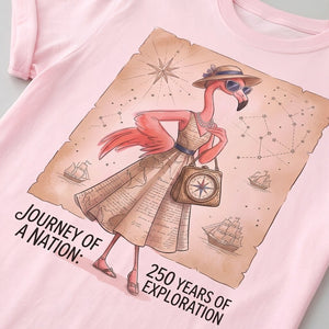 Journey of a Nation 250 Years of Exploration Flamingo Shirt - FlamingoAholic