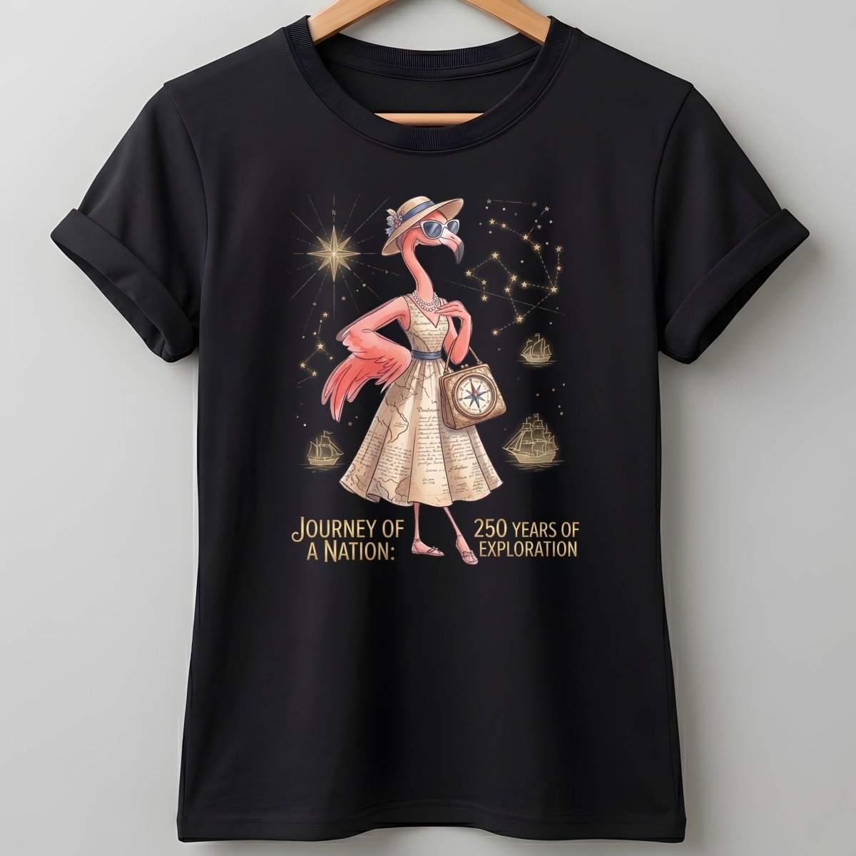 Journey of a Nation 250 Years of Exploration Flamingo Shirt - FlamingoAholic