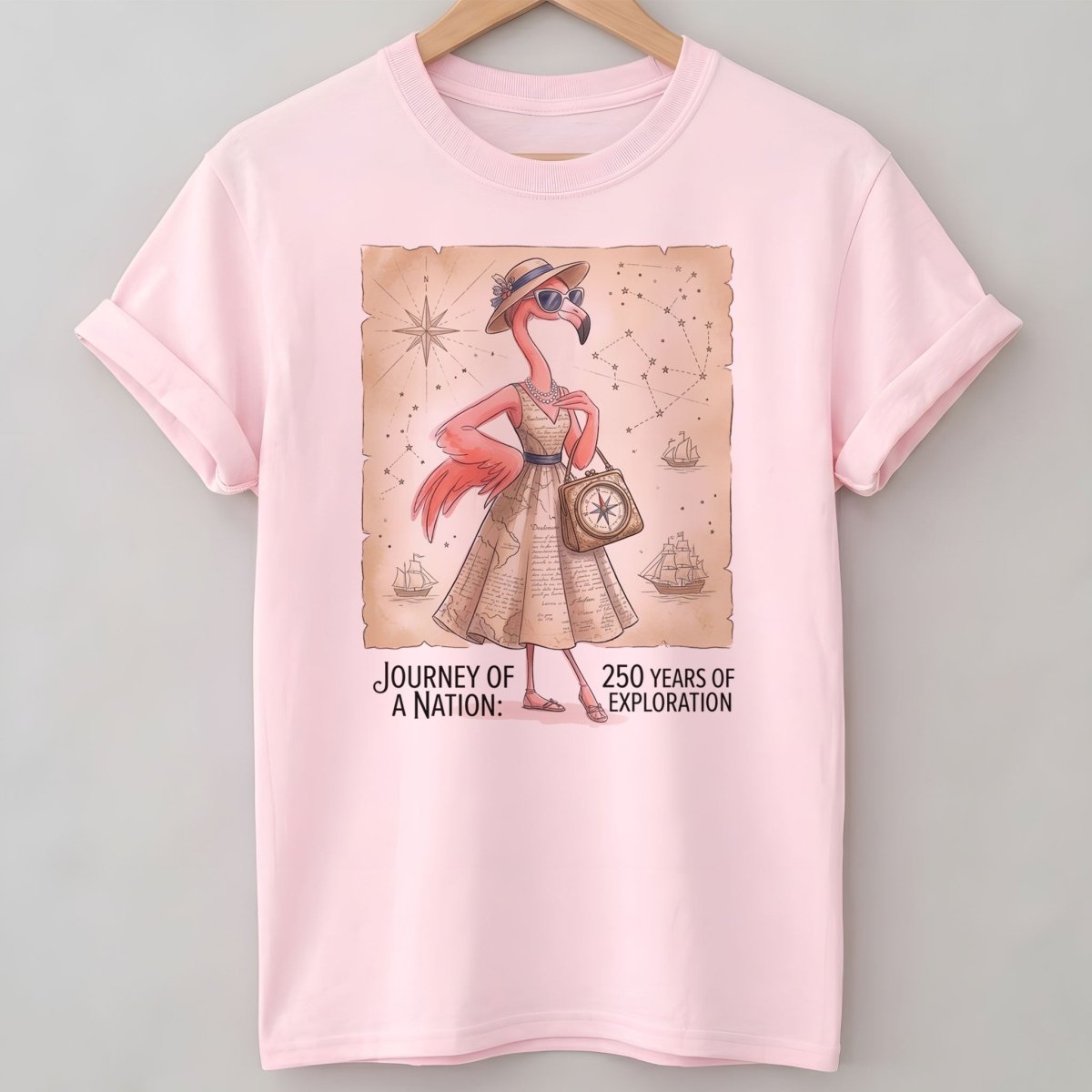 Journey of a Nation 250 Years of Exploration Flamingo Shirt - FlamingoAholic