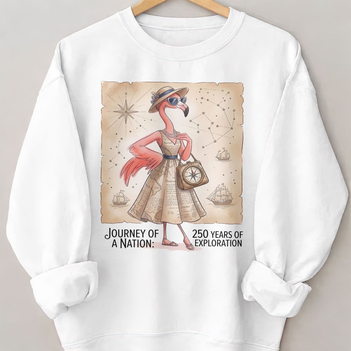 Journey of a Nation 250 Years of Exploration Flamingo Shirt - FlamingoAholic