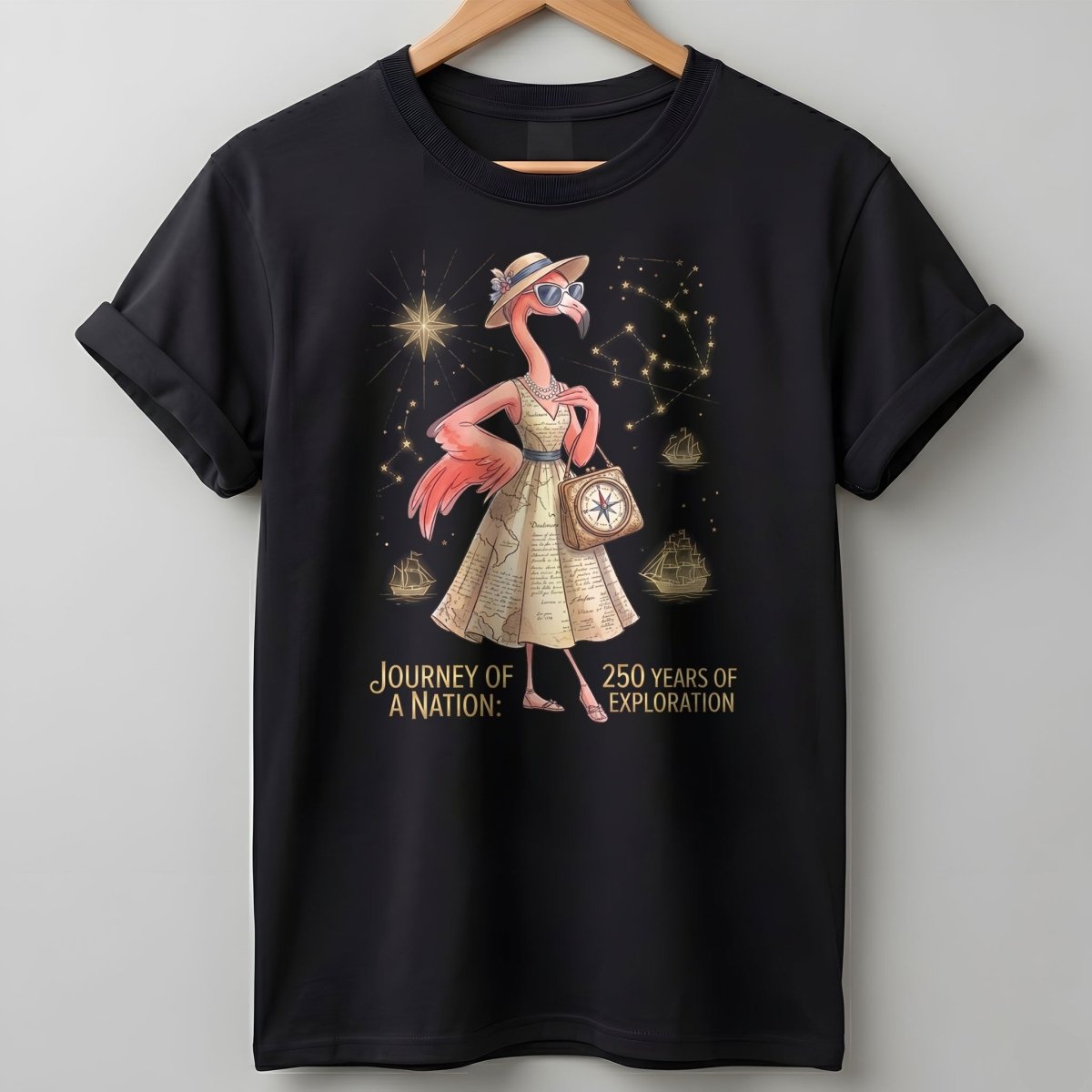 Journey of a Nation 250 Years of Exploration Flamingo Shirt - FlamingoAholic