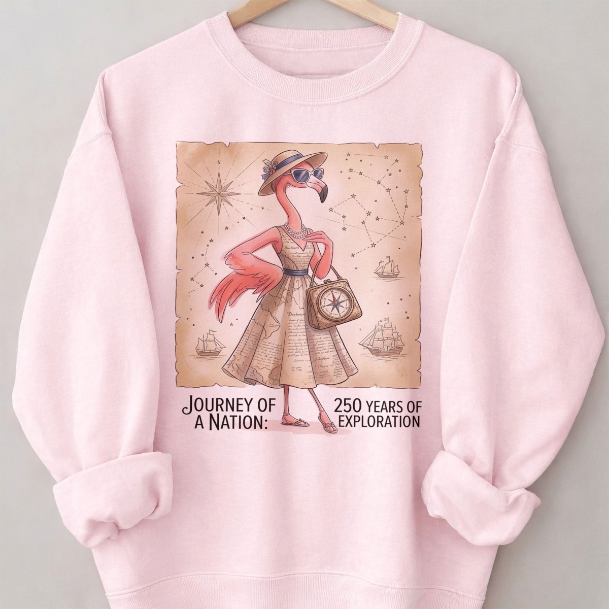 Journey of a Nation 250 Years of Exploration Flamingo Shirt - FlamingoAholic