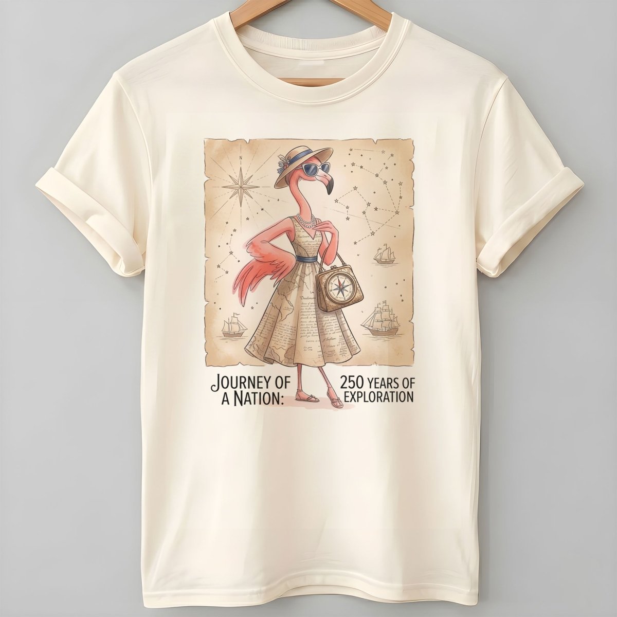 Journey of a Nation 250 Years of Exploration Flamingo Shirt - FlamingoAholic