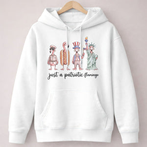 Just A Patriotic Flamingo Funny 4th of July Shirt - FlamingoAholic