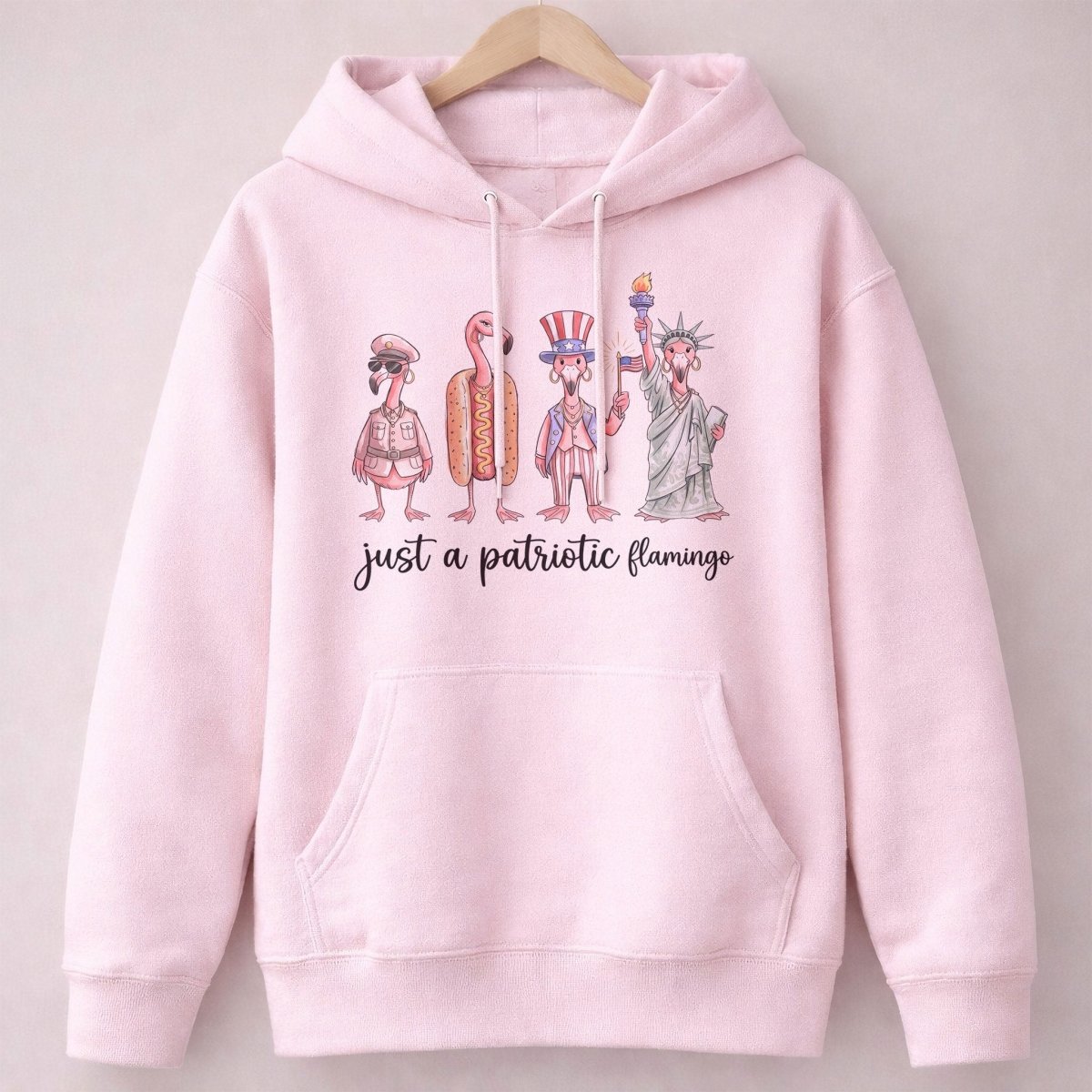 Just A Patriotic Flamingo Funny 4th of July Shirt - FlamingoAholic