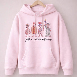 Just A Patriotic Flamingo Funny 4th of July Shirt - FlamingoAholic