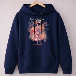 Land of the Free Patriotic Chic Flamingo July 4th Shirt - FlamingoAholic