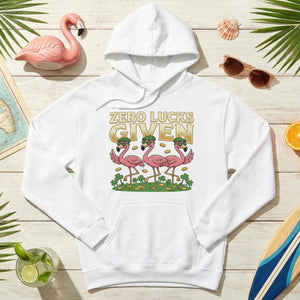 Leprechaun Flamingo Zero Lucks Given St. Patrick's Day T-Shirt - Funny Irish Beer Party Tee for Her - FlamingoAholic