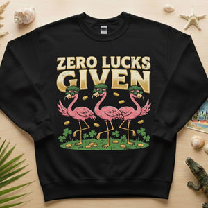 Leprechaun Flamingo Zero Lucks Given St. Patrick's Day T-Shirt - Funny Irish Beer Party Tee for Her - FlamingoAholic
