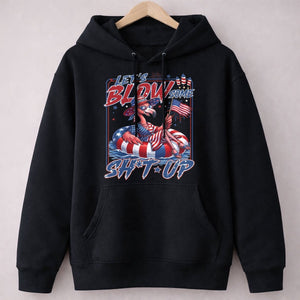 Let's Blow Some Sh*t Up Funny Patriotic Flamingo July 4th Shirt - FlamingoAholic