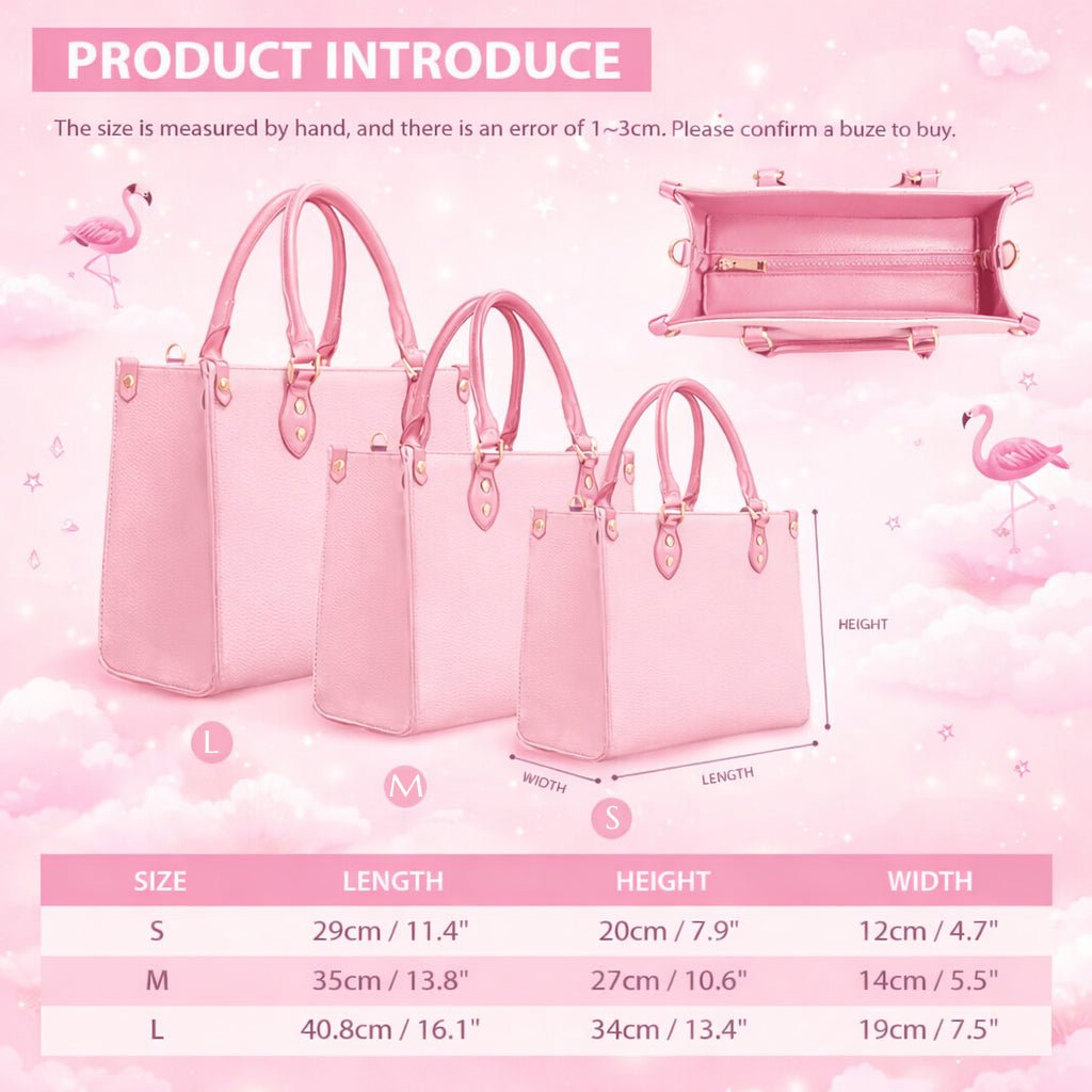 Luxurious Personalized Book Flamingo Leather Handbag - Custom Name Gift for Book Lovers - FlamingoAholic