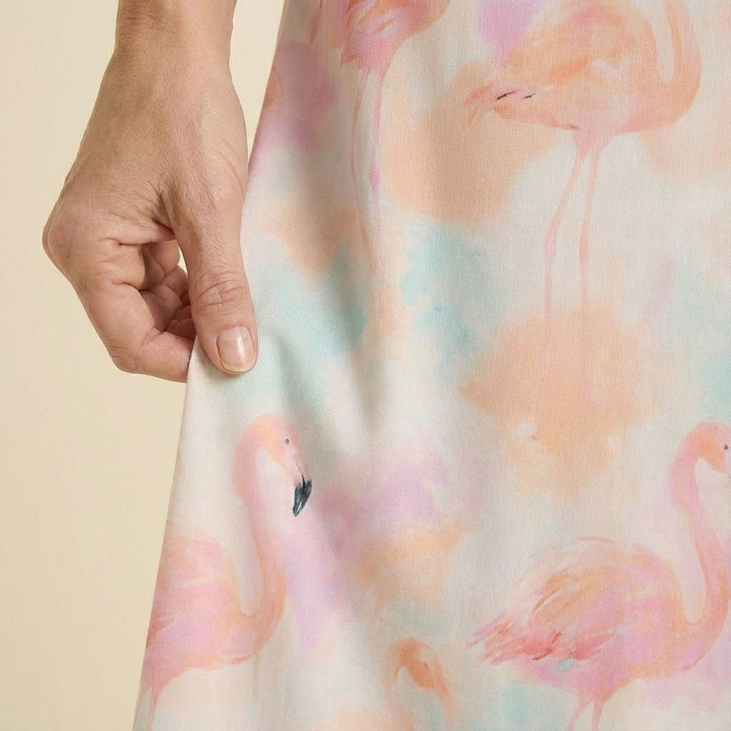 Luxurious Watercolor Flamingo Maxi Dress - Soft & Flowy Tropical Summer Essential - FlamingoAholic