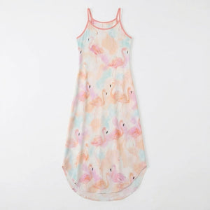 Luxurious Watercolor Flamingo Maxi Dress - Soft & Flowy Tropical Summer Essential - FlamingoAholic