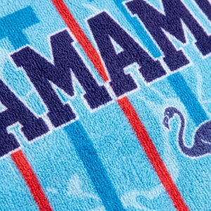Mamamingo Beach Towel - "Stand Tall & Flaming-Go For It" Striped Summer Gift - FlamingoAholic