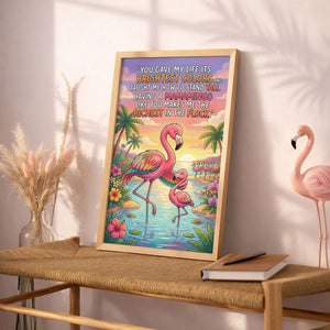 Mamamingo Love – Flamingo Mother & Baby Quote Poster - FlamingoAholic