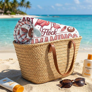 "Mamamingo" Tribute Beach Towel - Meaningful Mother's Day Gift & Summer Accessory - FlamingoAholic