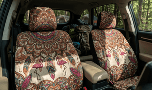 Mandala Patterns Flamingos Car Seat Covers - FlamingoAholic