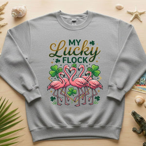 My Lucky Flock St. Patrick's Day Flamingo Shirt - Festive Group & Family Matching Tee - FlamingoAholic