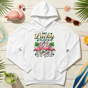 My Lucky Flock St. Patrick's Day Flamingo Shirt - Festive Group & Family Matching Tee - FlamingoAholic