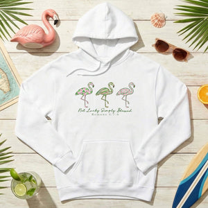 Not Lucky Simply Blessed Flamingo Shirt – Christian Faith Romans 4:7 - 8 Bible Verse Flamingo T-Shirt - FlamingoAholic