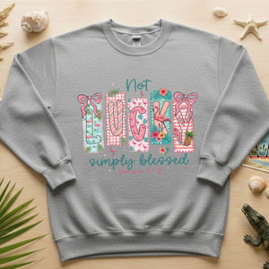Not Lucky Simply Blessed Flamingo Shirt – Romans 4:7 - 8 Christian Faith Tropical Flamingo T-Shirt - FlamingoAholic