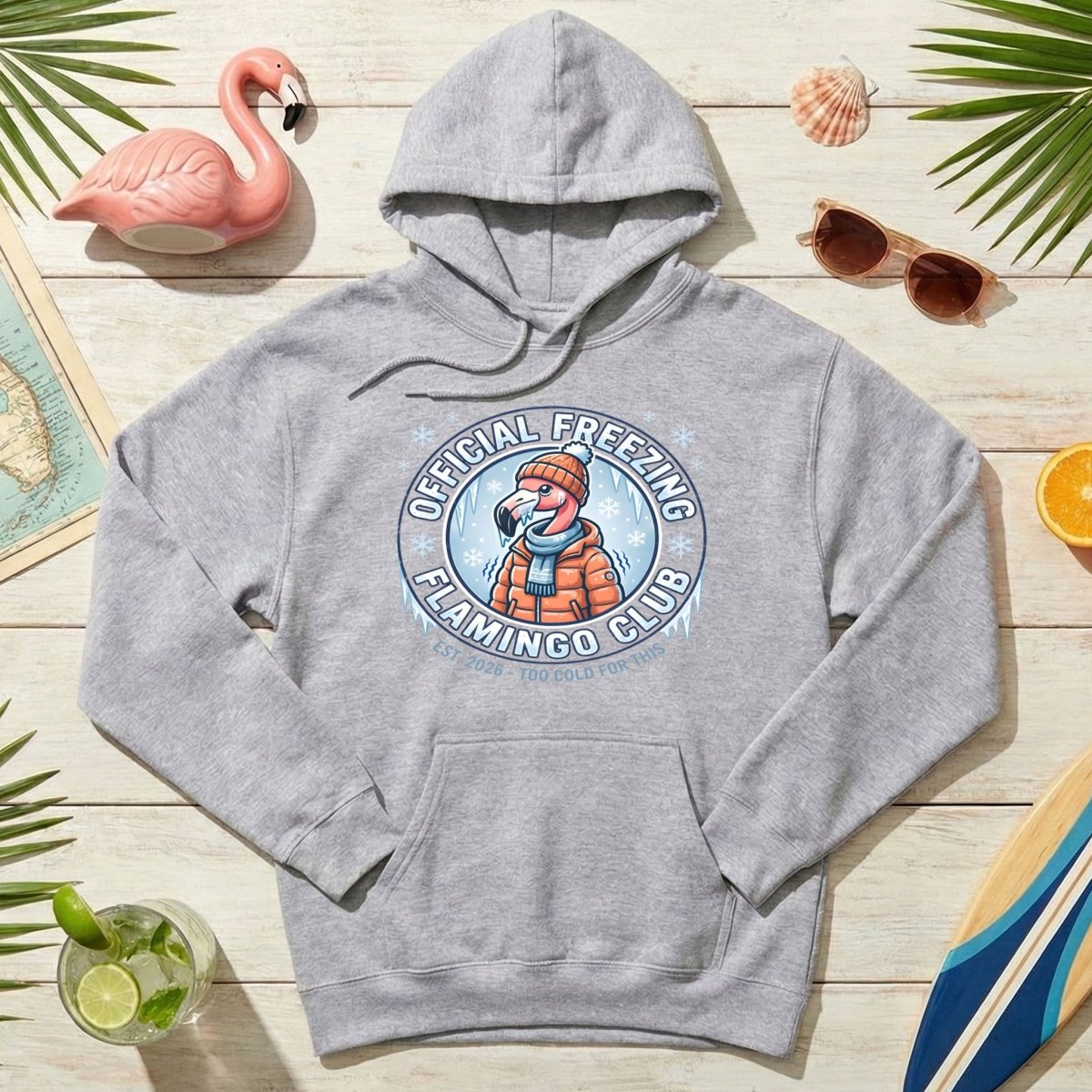 Official Freezing Flamingo Club Shirt - Funny Winter T-Shirt Gift for Mom - FlamingoAholic