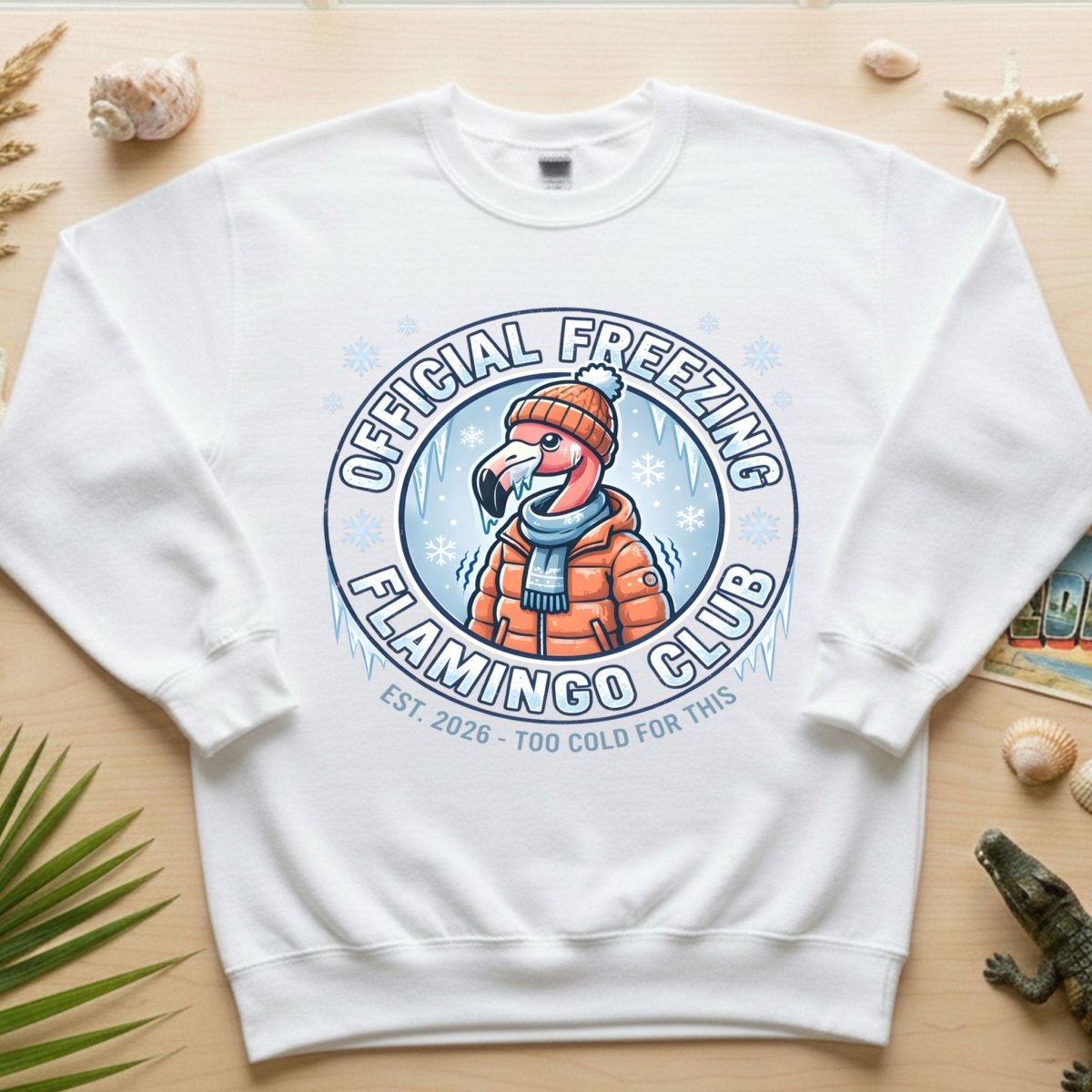 Official Freezing Flamingo Club Shirt - Funny Winter T-Shirt Gift for Mom - FlamingoAholic