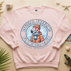 Official Freezing Flamingo Club Shirt - Funny Winter T-Shirt Gift for Mom - FlamingoAholic