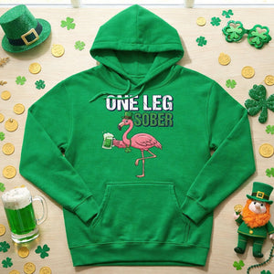 One Leg Sober Flamingo St. Patrick's Day T-Shirt - Funny Irish Beer Lover Party Top - FlamingoAholic