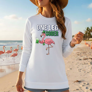 One Leg Sober Flamingo St. Patrick's Day T-Shirt - Funny Irish Beer Lover Party Top - FlamingoAholic