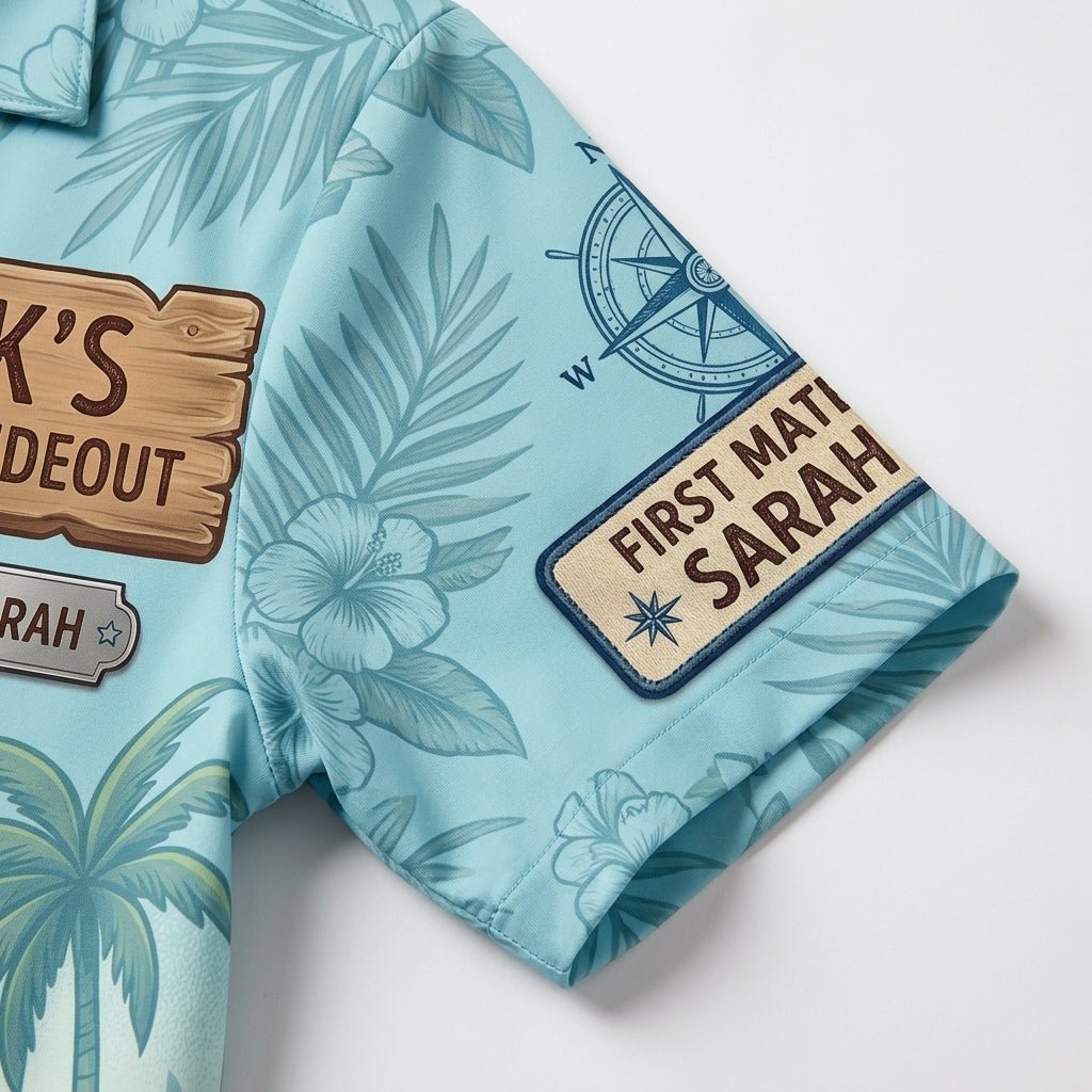 Personalized "A Tale of Two Flamingos" Couples Tropical Hawaiian Shirt - FlamingoAholic
