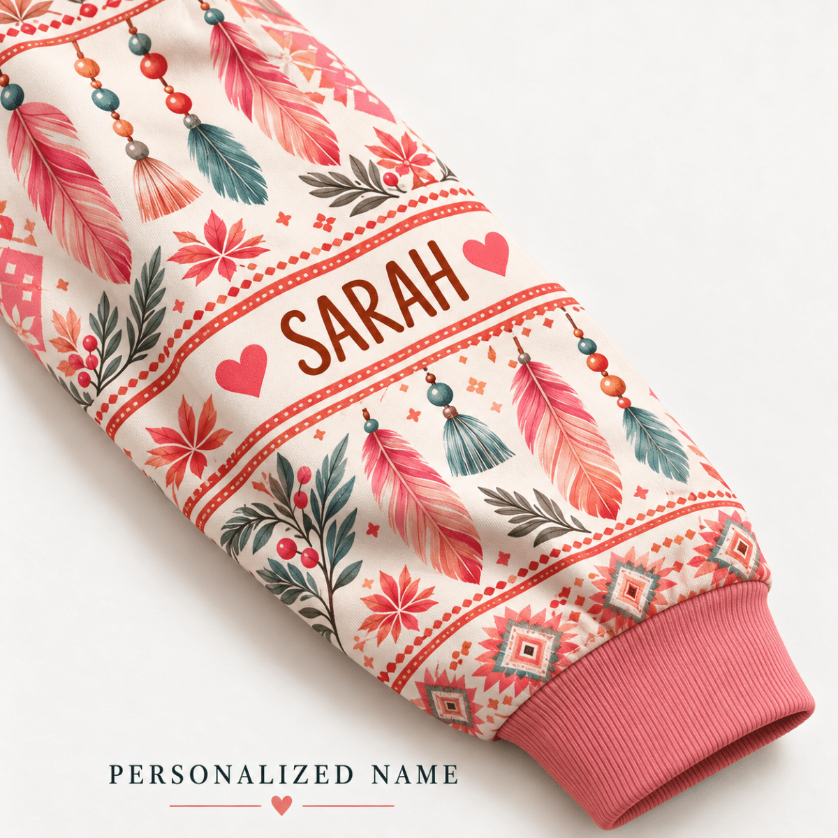 Personalized Boho Pink Christmas Flamingo Sweater & Hoodie - FlamingoAholic