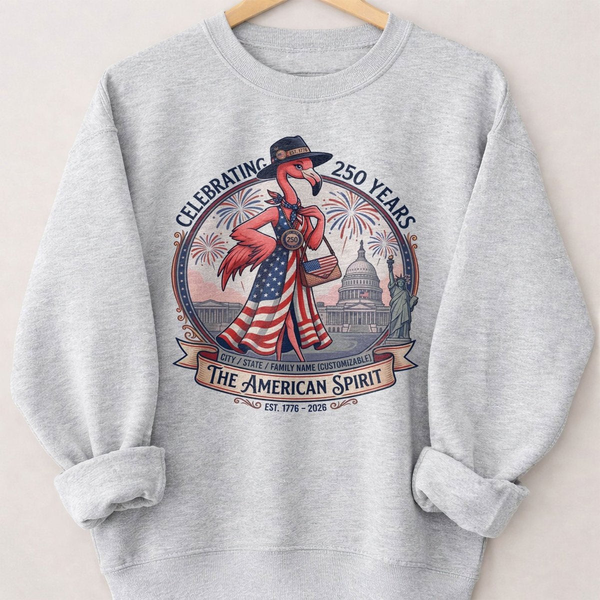 Personalized Celebrating 250 Years of The American Spirit T-Shirt - FlamingoAholic