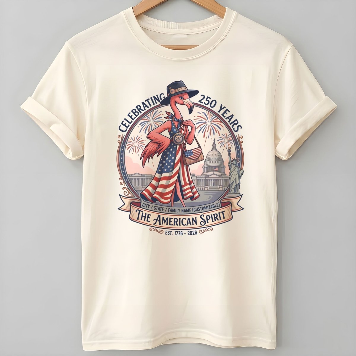 Personalized Celebrating 250 Years of The American Spirit T-Shirt - FlamingoAholic