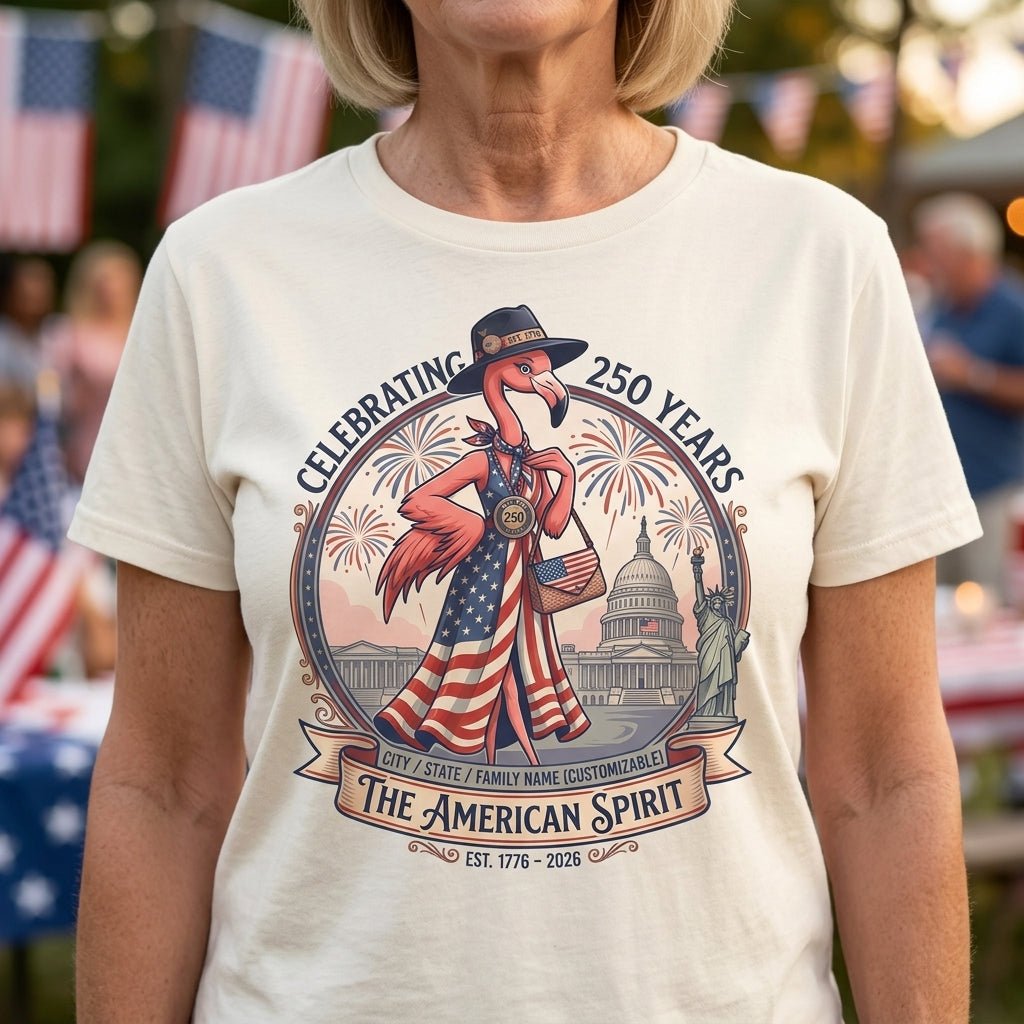 Personalized Celebrating 250 Years of The American Spirit T-Shirt - FlamingoAholic