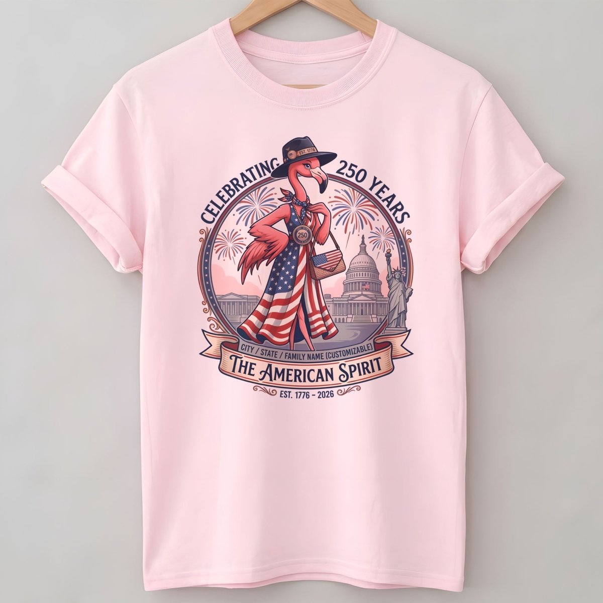 Personalized Celebrating 250 Years of The American Spirit T-Shirt - FlamingoAholic