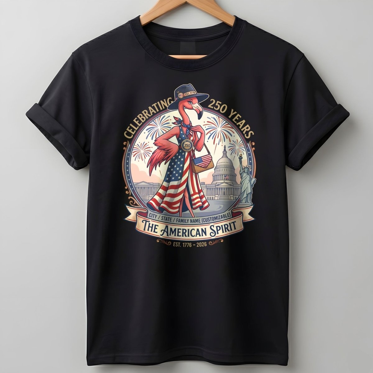 Personalized Celebrating 250 Years of The American Spirit T-Shirt - FlamingoAholic