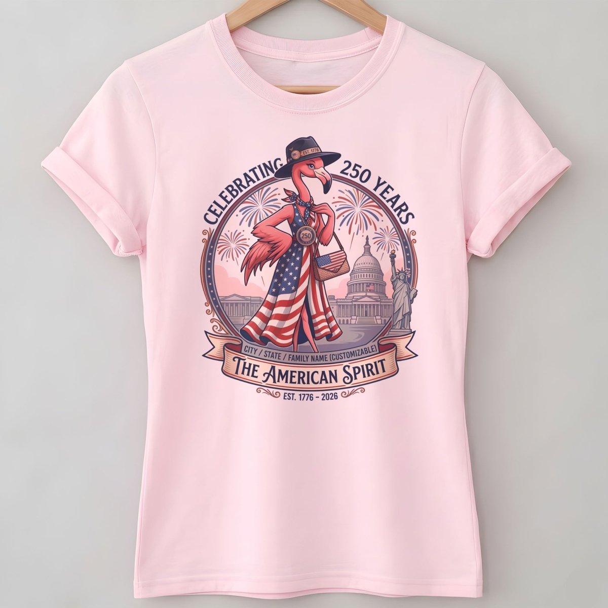 Personalized Celebrating 250 Years of The American Spirit T-Shirt - FlamingoAholic