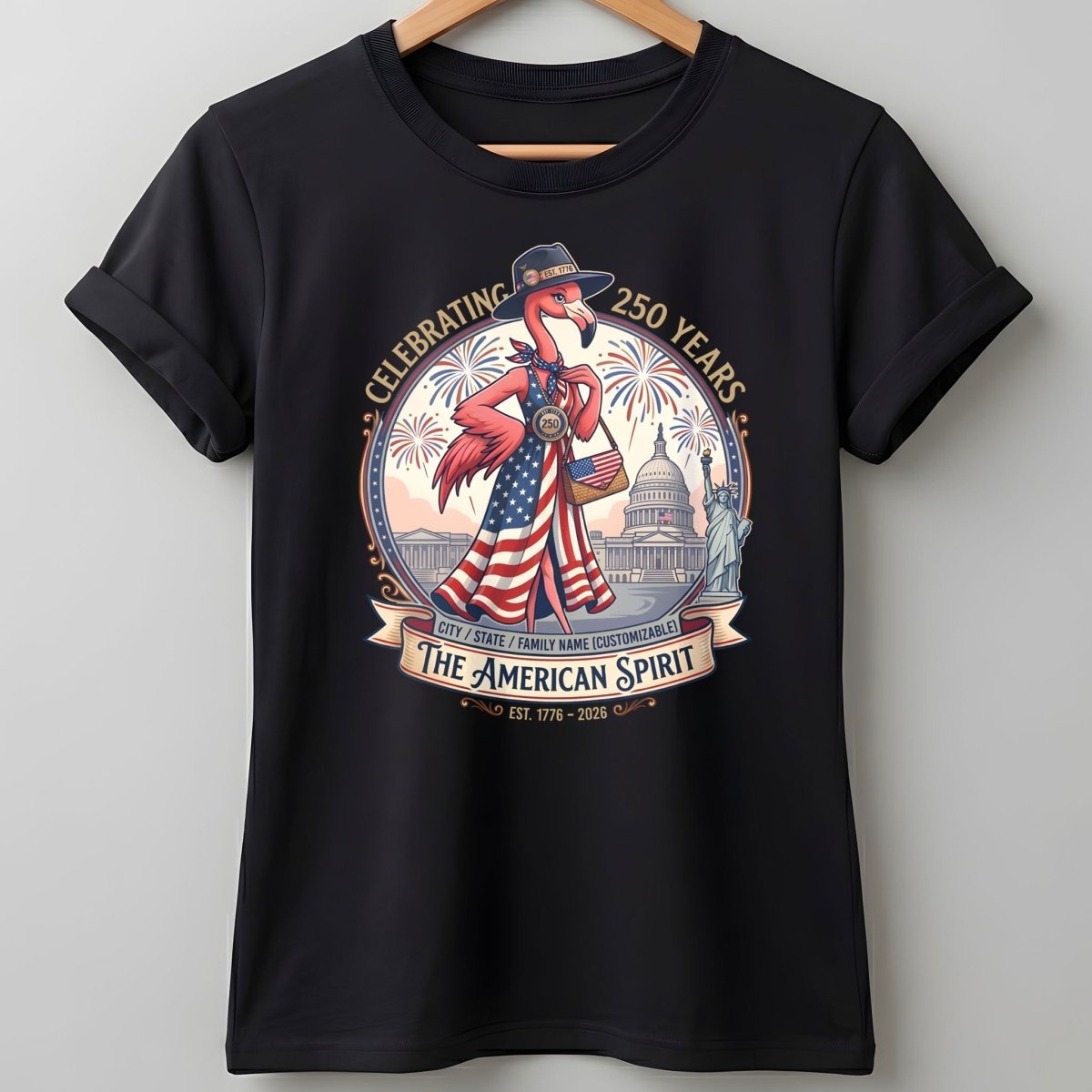 Personalized Celebrating 250 Years of The American Spirit T-Shirt - FlamingoAholic