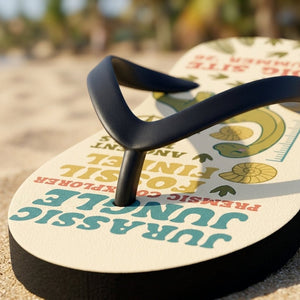 Personalized Dinosaur Lightweight Flip Flops - Custom Name "Max's Dig Site" - FlamingoAholic