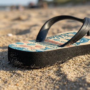 Personalized Dolphin Lightweight Flip Flops - Custom Name "Chloe" - FlamingoAholic