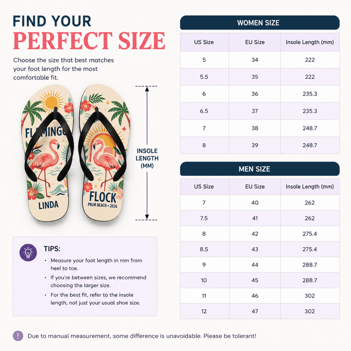 Personalized Flamingo Beach Flip Flops for Women | Custom Tropical Summer Sandals | Palm Beach Vacation Gift - FlamingoAholic