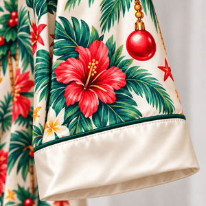 Personalized Flamingo Christmas Satin Pajama Set for Women - FlamingoAholic