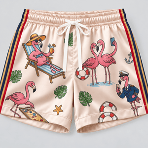 Personalized Flamingo Cruise Satin Pajama Set for Women - FlamingoAholic