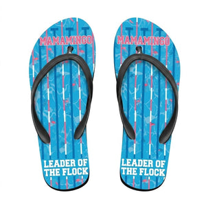 Personalized Flamingo Lightweight Flip Flops - Custom Text "Mamamingo" - FlamingoAholic
