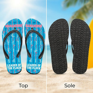 Personalized Flamingo Lightweight Flip Flops - Custom Text "Mamamingo" - FlamingoAholic