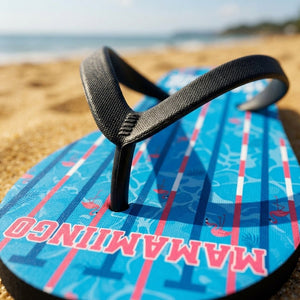 Personalized Flamingo Lightweight Flip Flops - Custom Text "Mamamingo" - FlamingoAholic