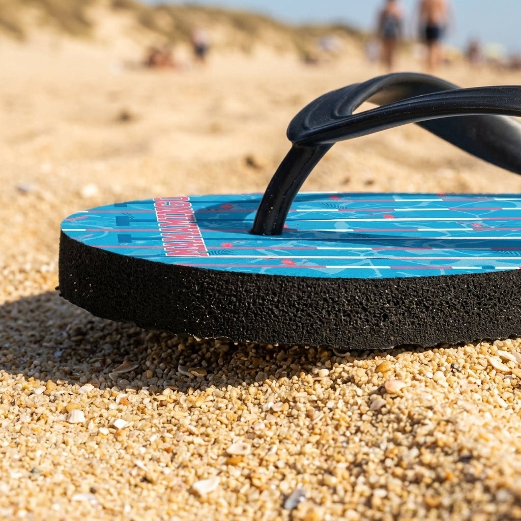 Personalized Flamingo Lightweight Flip Flops - Custom Text "Mamamingo" - FlamingoAholic